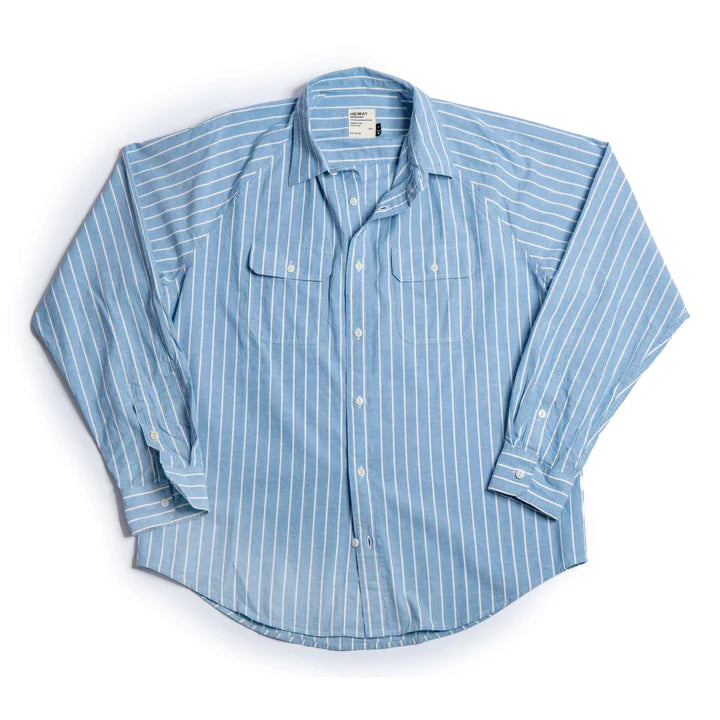 HEIMAT -  Arbeitshemd Work Shirt in Trail Blue/Seashell