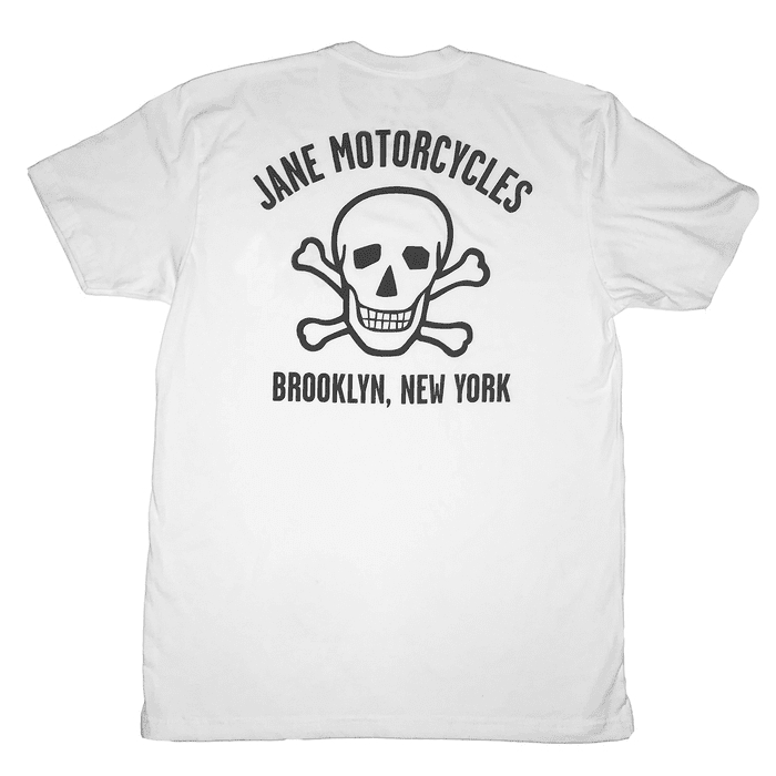 Jane Motorcycles - Bowery Street Short Sleeve T-Shirt in White - City Workshop Men's Supply Co.
