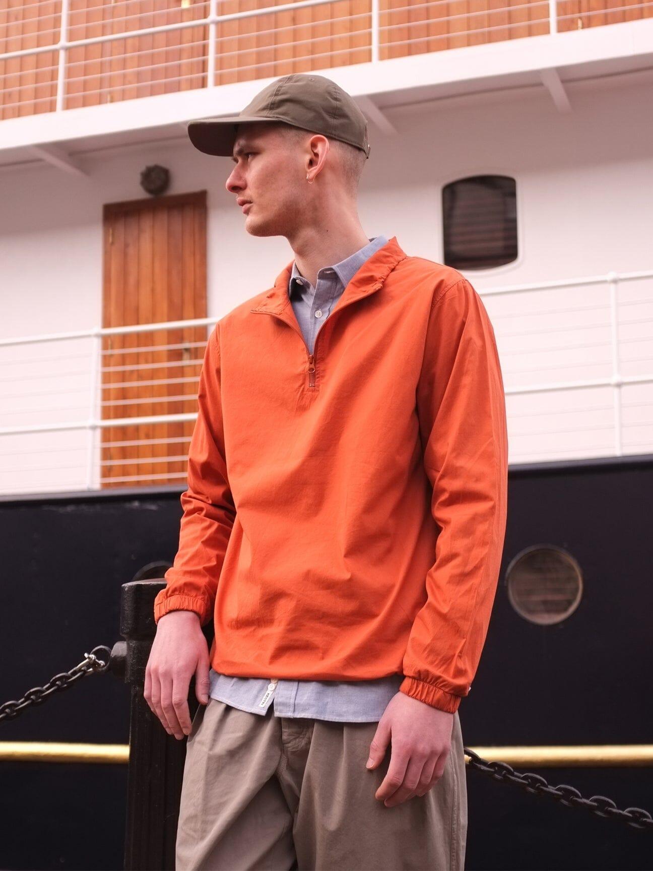 Kestin - Crieff Windbreaker in Burnt Orange Cotton - City Workshop Men's Supply Co.