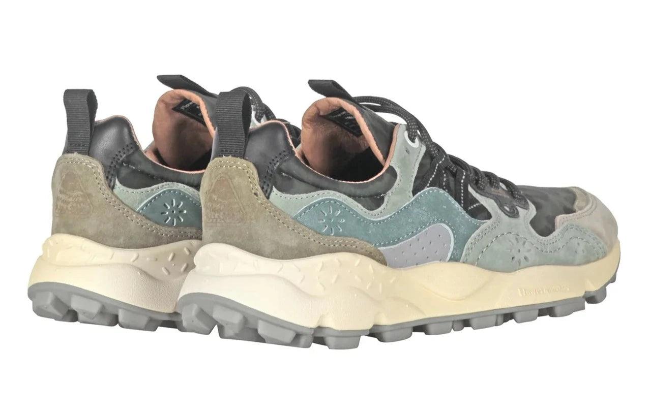 Flower Mountain - YAMANO 3 UNI SUEDE/NYLON/ANIMAL PRINT IN ANTHRACITE-GREEN - City Workshop Men's Supply Co.
