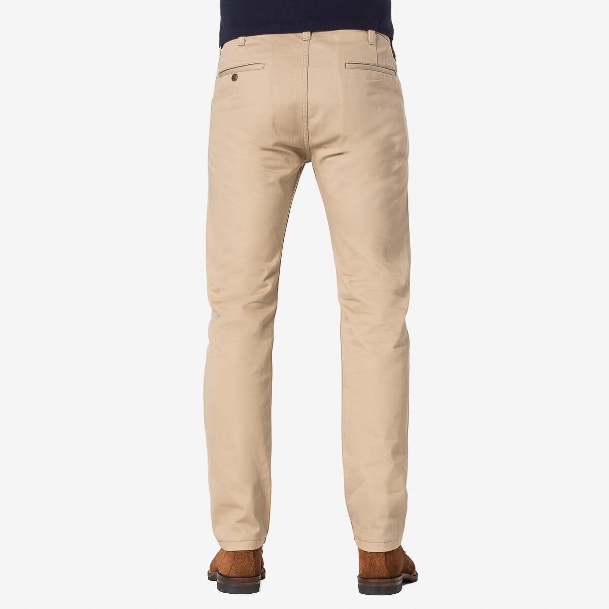 Iron Heart - IH-721 - 9oz Mercerised Selvedge Cotton Slim Tapered Chinos - Khaki - City Workshop Men's Supply Co.