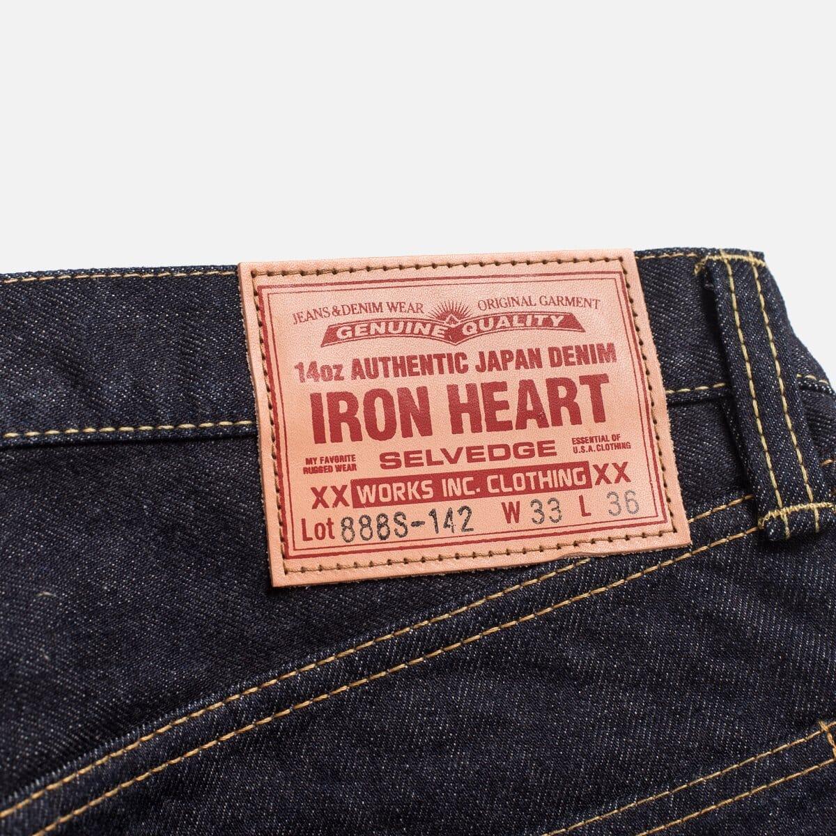 Iron Heart - IH-888S-142 - 14oz Selvedge Denim Medium/High Rise Tapered Cut Jeans - Indigo - City Workshop Men's Supply Co.