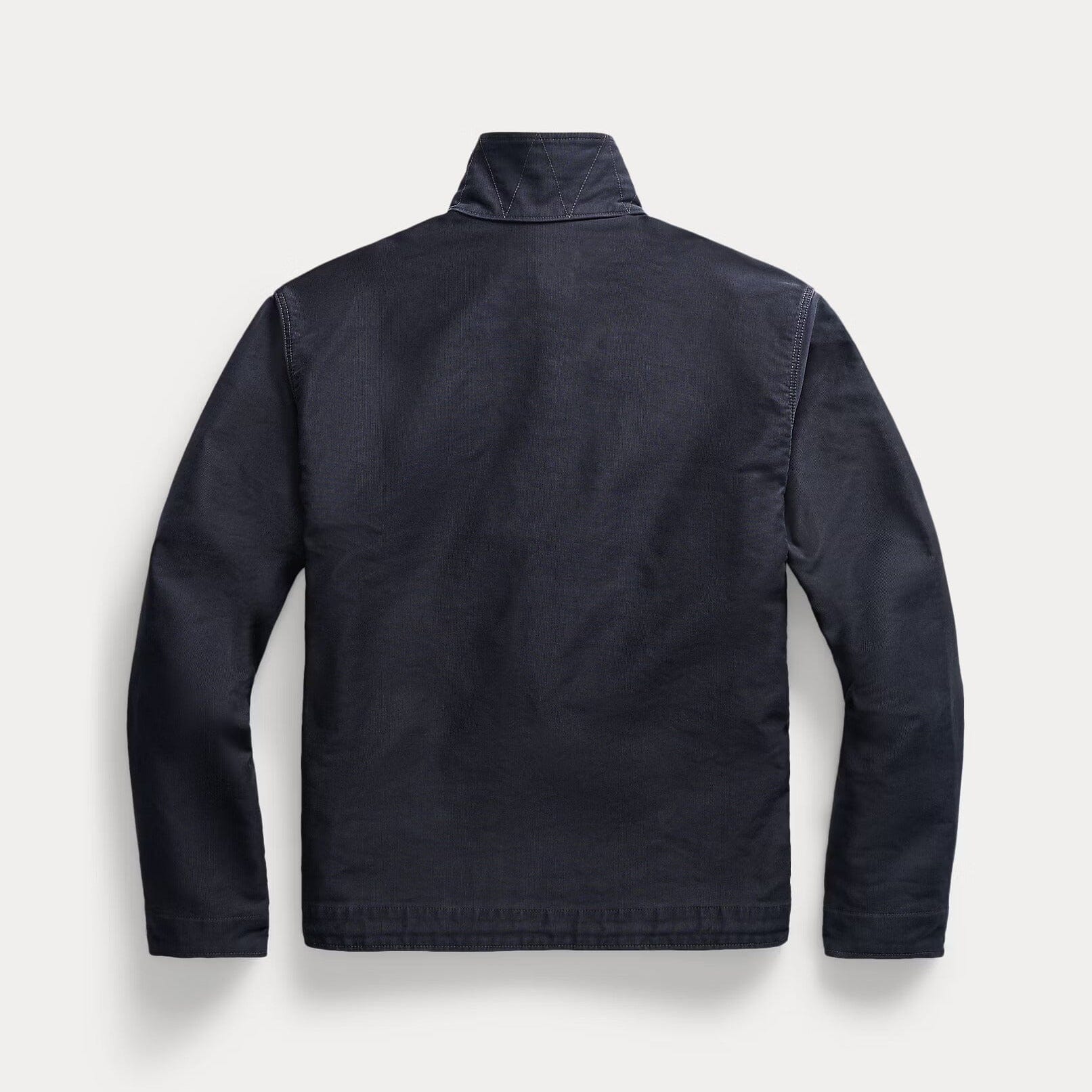 Navy blue jacket on a light gray background