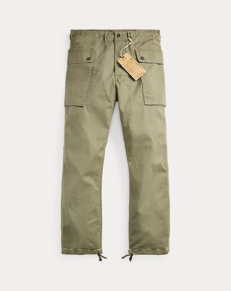 Double RL - Herringbone Field Cargo Pant - Olive – City Workshop