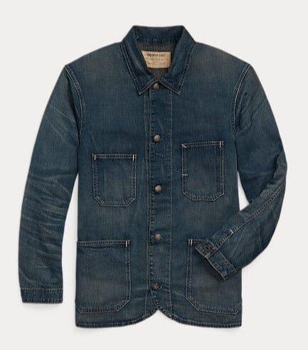 Double RL - Cotton-Linen Denim Engineer Jacket - Torrington Wash - City Workshop Men's Supply Co.