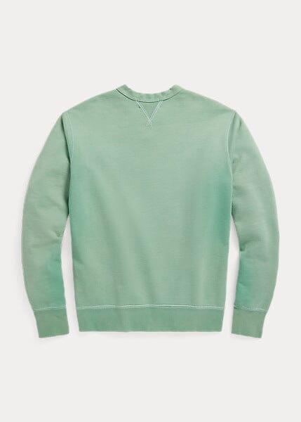 Double RL - Long Sleeve Cotton Fleece Knit Graphic Crewneck Sweatshirt in Turquoise - City Workshop Men's Supply Co.