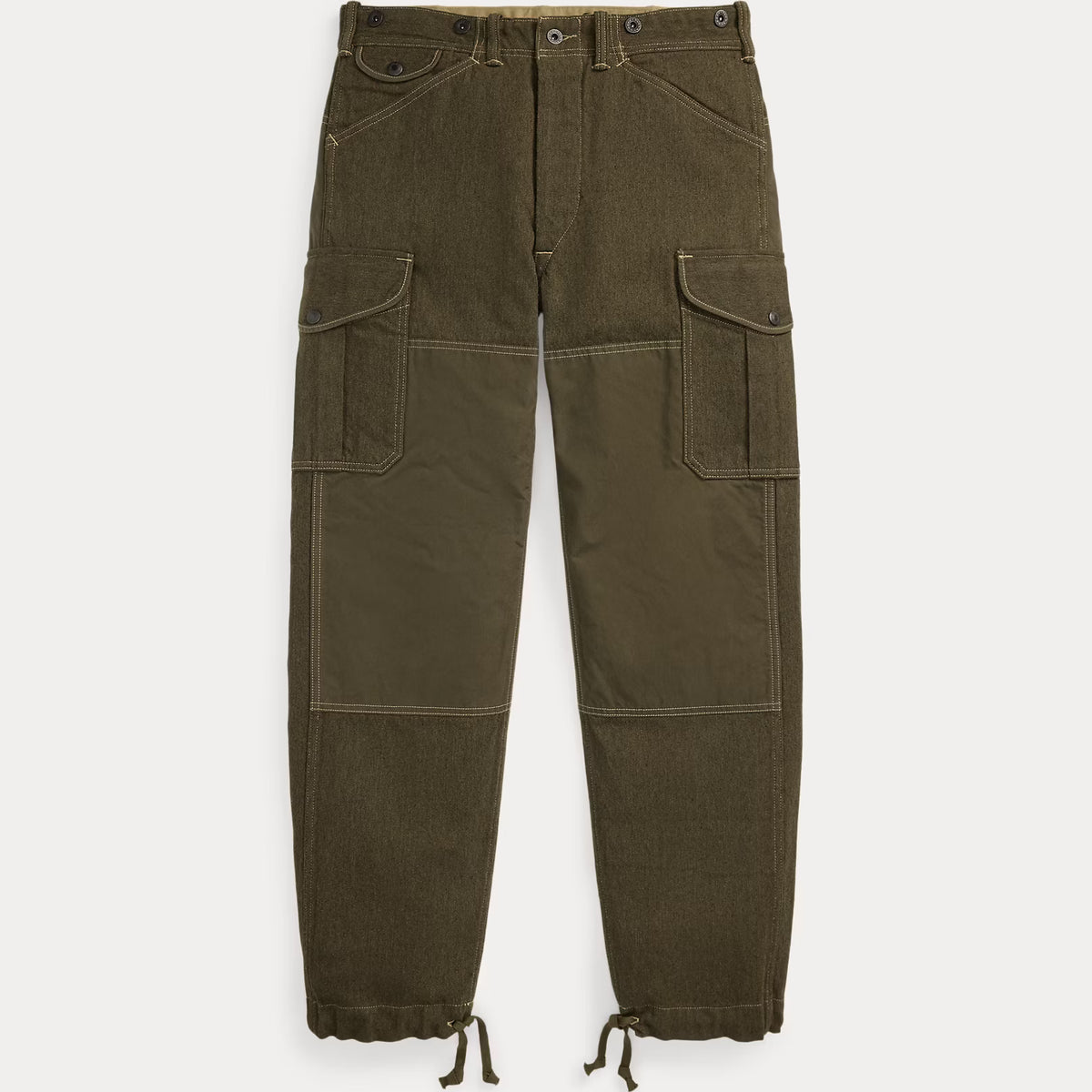 Double RL - Regiment Fit Paneled Twill Cargo Pant - Olive – City