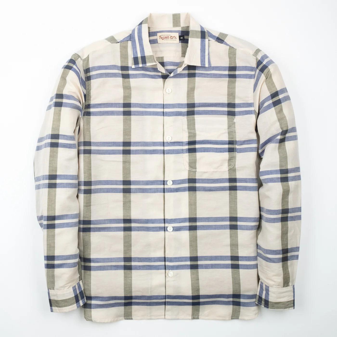 Freenote Cloth - Hawaiian LS Anchorage Chalk Plaid - City Workshop Men's Supply Co.