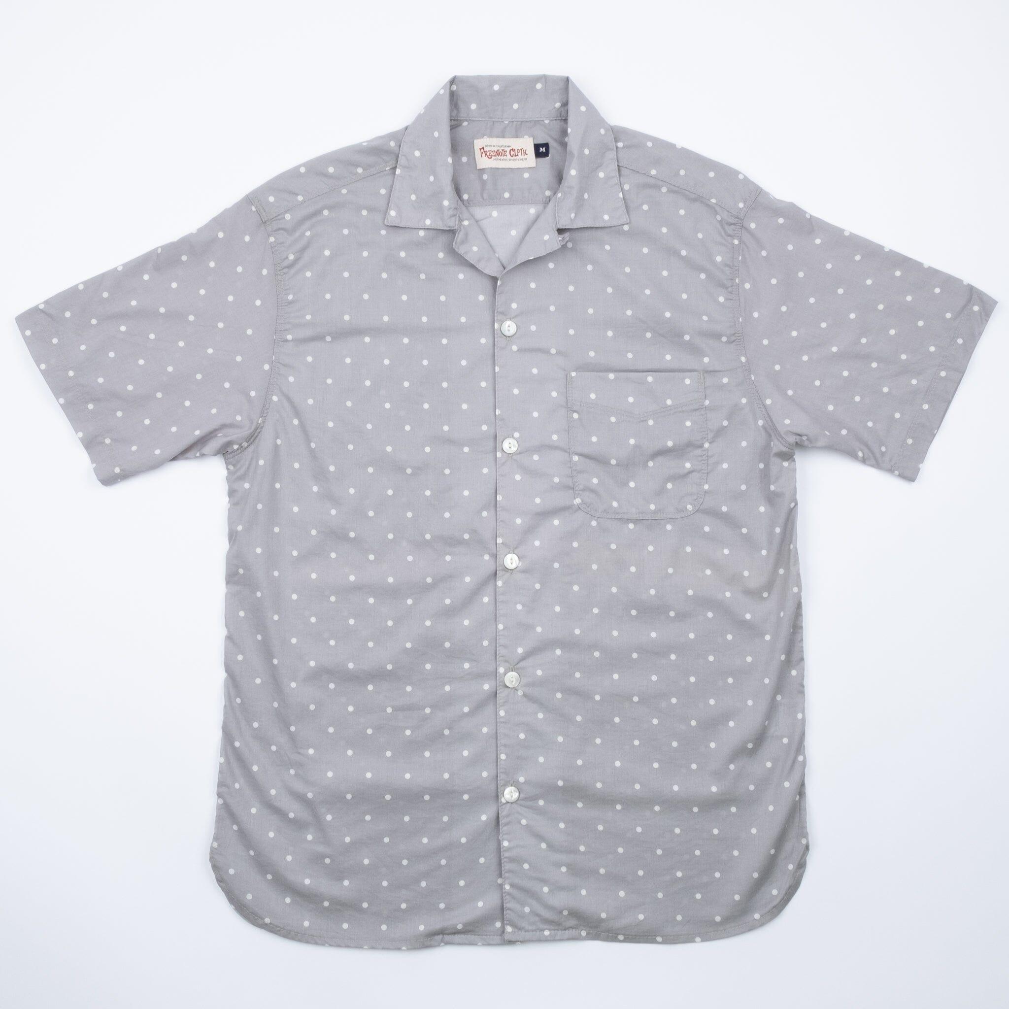 Freenote Cloth - Hawaiian Polka Dot - Grey - City Workshop Men's Supply Co.