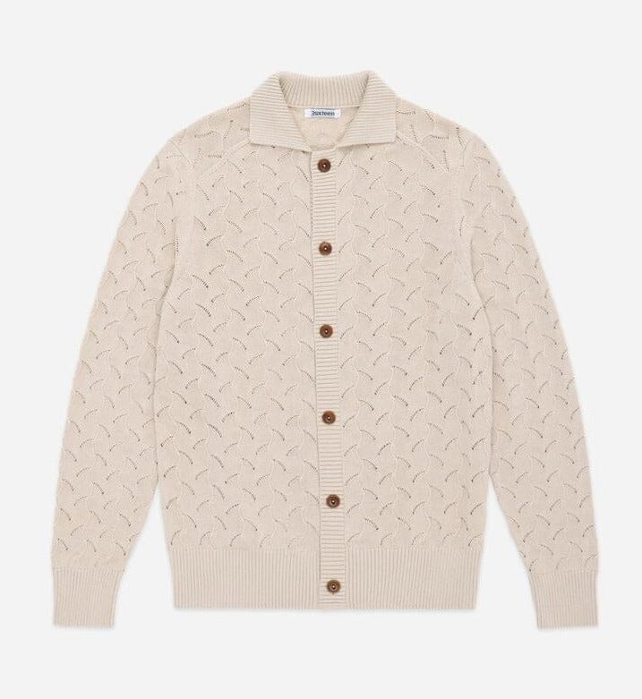 3sixteen - Lace Knit Cardigan Natural - City Workshop Men's Supply Co.