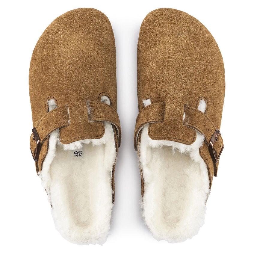 Birkenstock - Boston Shearling Suede Leather - Mink - City Workshop Men's Supply Co.