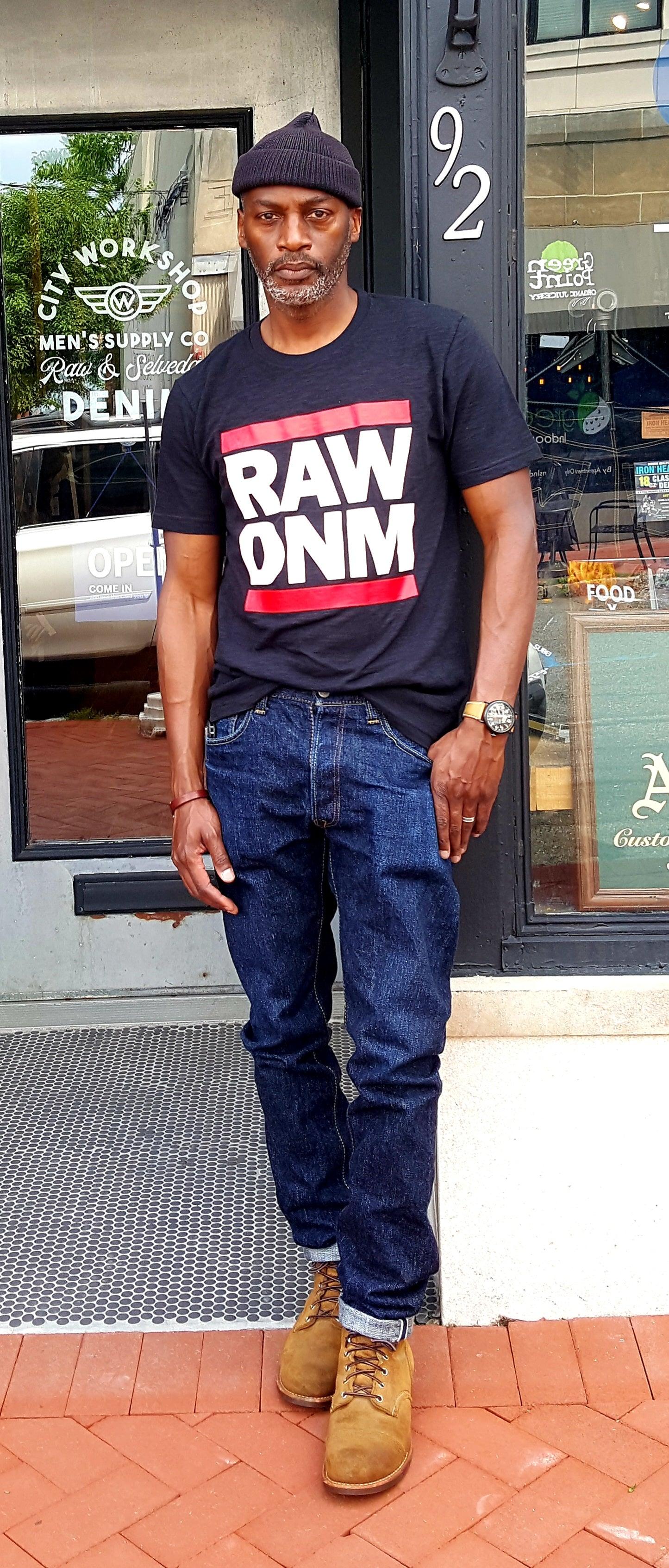 City Workshop "RAW DNM" Slub Tee in Black - City Workshop Men's Supply Co.