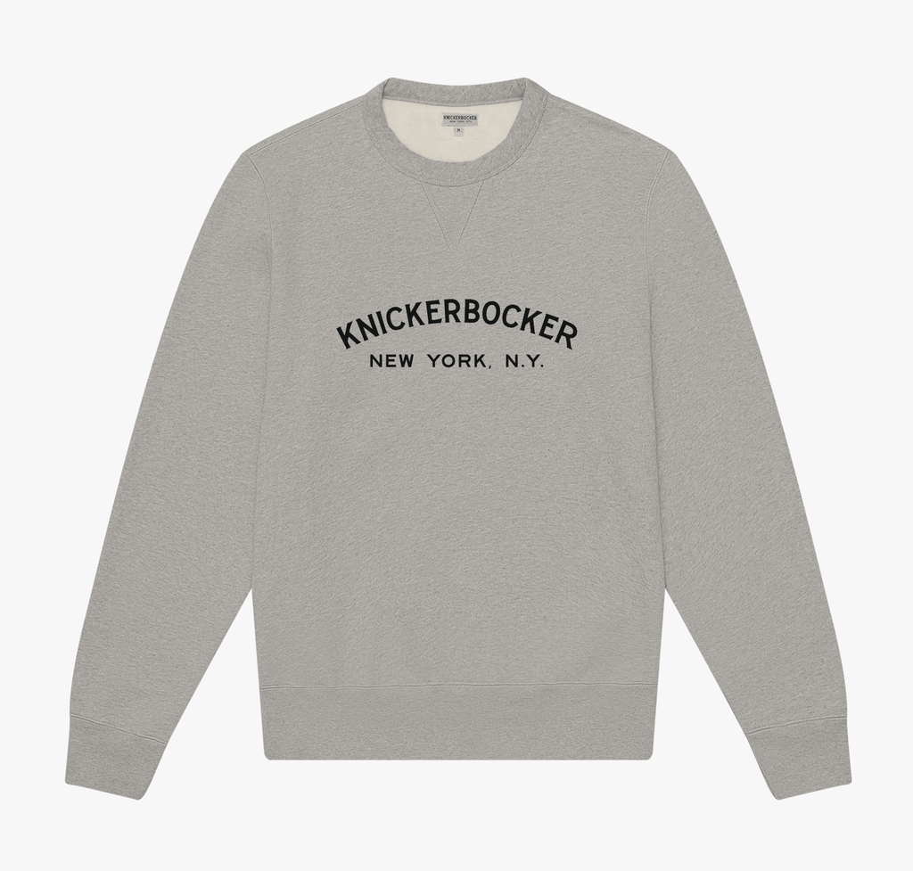 Knickerbocker Mfg. Co. - Core Logo Standard Crew - Heather Grey - City Workshop Men's Supply Co.