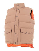 Schott NYC - Bobby; Water Repellent Cotton Blend Down Filled Vest - Khaki/Orange - City Workshop Men's Supply Co.