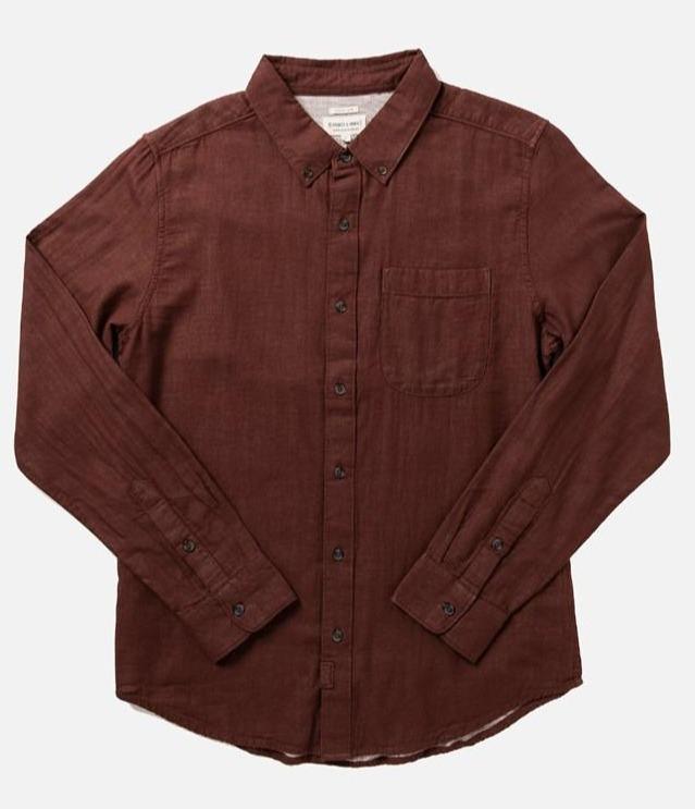 Bridge & Burn - Sutton Burgundy Doublecloth Shirt - City Workshop Men's Supply Co.