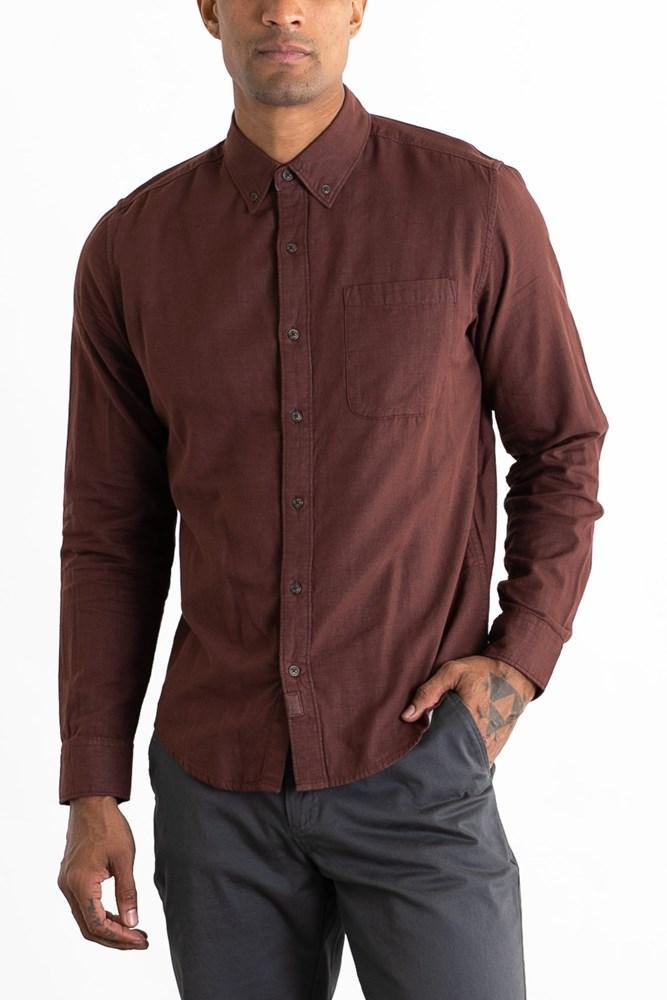 Bridge & Burn - Sutton Burgundy Doublecloth Shirt - City Workshop Men's Supply Co.