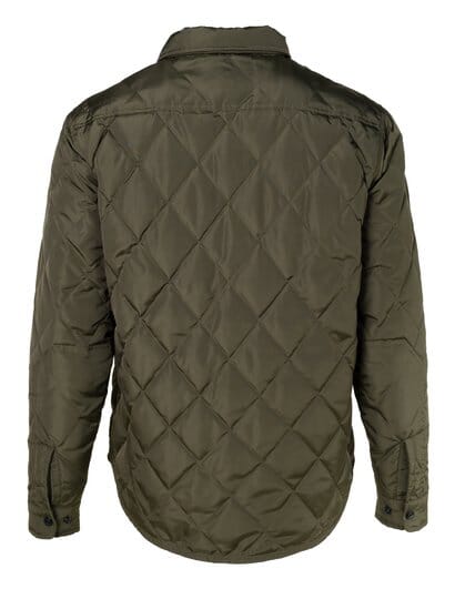 Schott NYC - Down-filled Quilted Shirt Jacket - Olive - City Workshop Men's Supply Co.