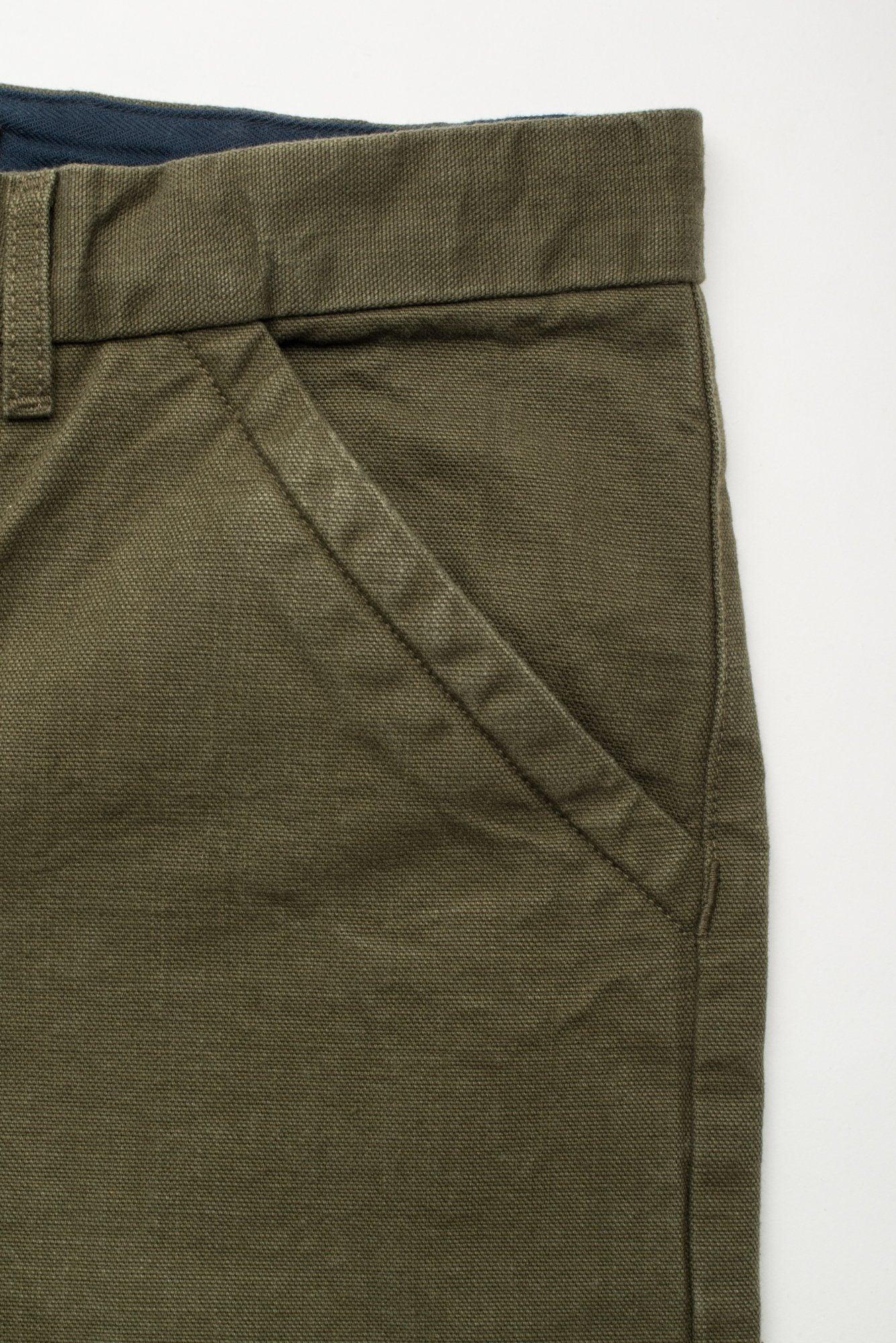 Freenote Cloth - Workers Chino Slim Fit 14oz Slub Army Green - City Workshop Men's Supply Co.