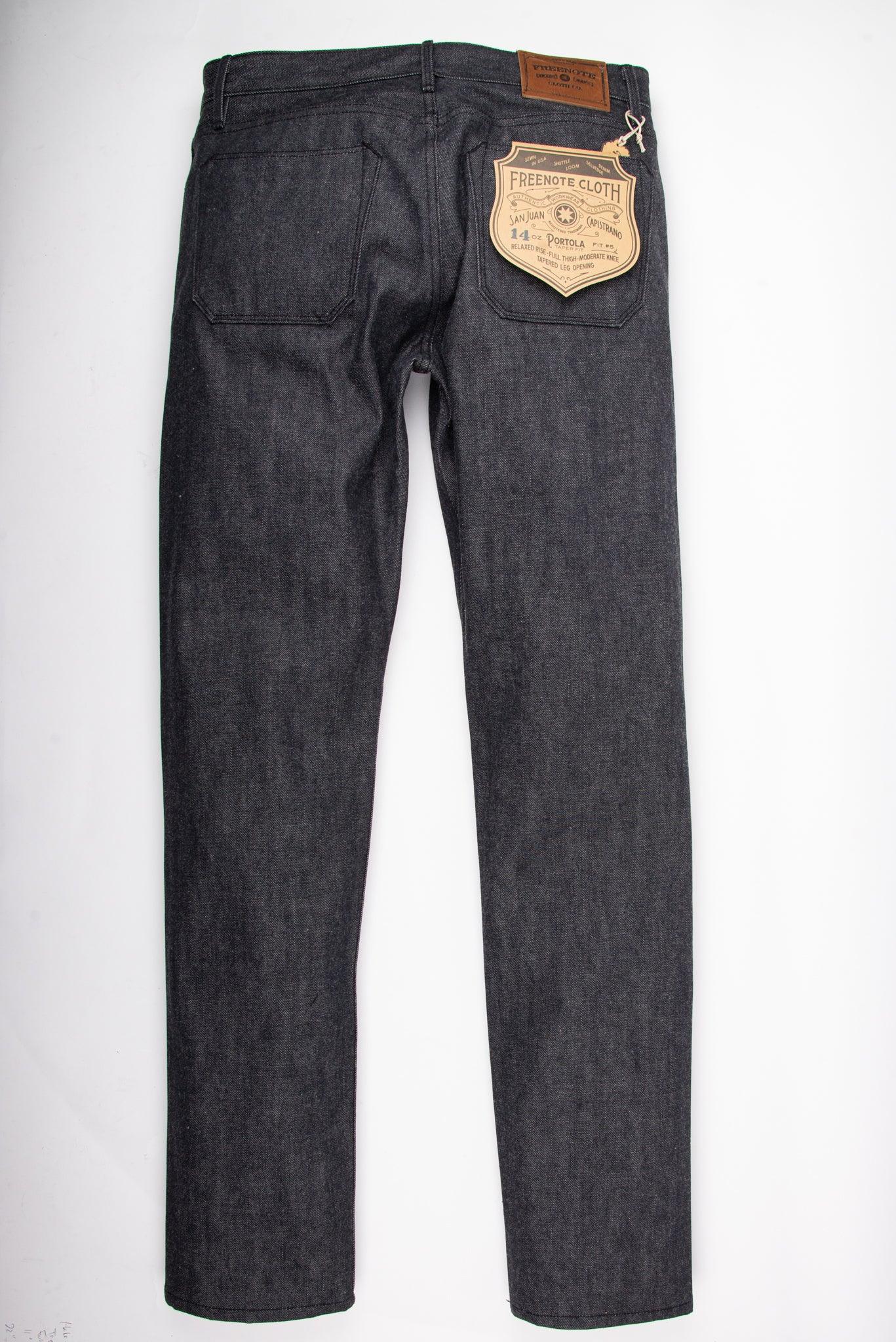Freenote Cloth - Portola 14oz Charcoal Selvedge Denim - City Workshop Men's Supply Co.