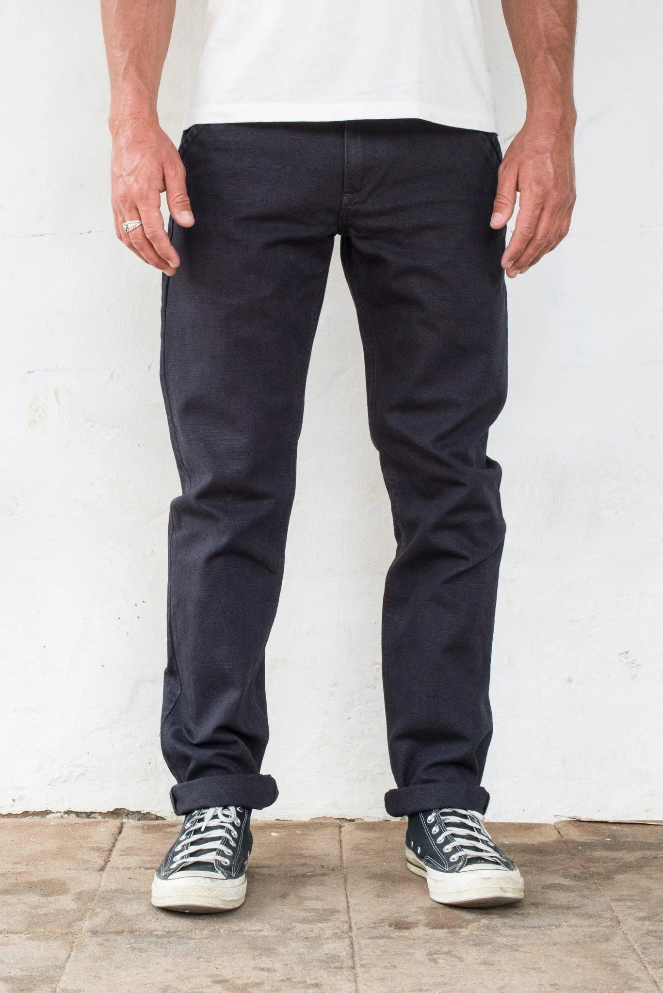 Freenote Cloth - Workers Chino Slim Fit 14oz Slub Black - City Workshop Men's Supply Co.