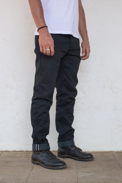 Freenote Cloth - Portola Taper Raw 14.25oz Black Grey Japanese Denim - City Workshop Men's Supply Co.