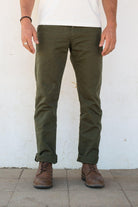 Freenote Cloth - Workers Chino Slim Fit 14oz Slub Army Green - City Workshop Men's Supply Co.