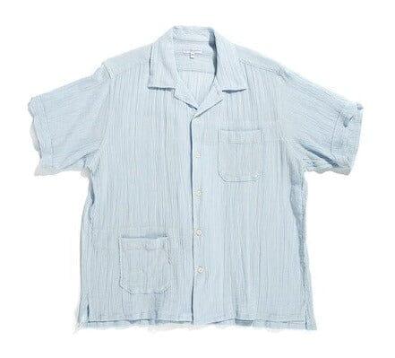 Engineered Garments - Camp Shirt - Lt Blue Cotton Crepe - City Workshop Men's Supply Co.