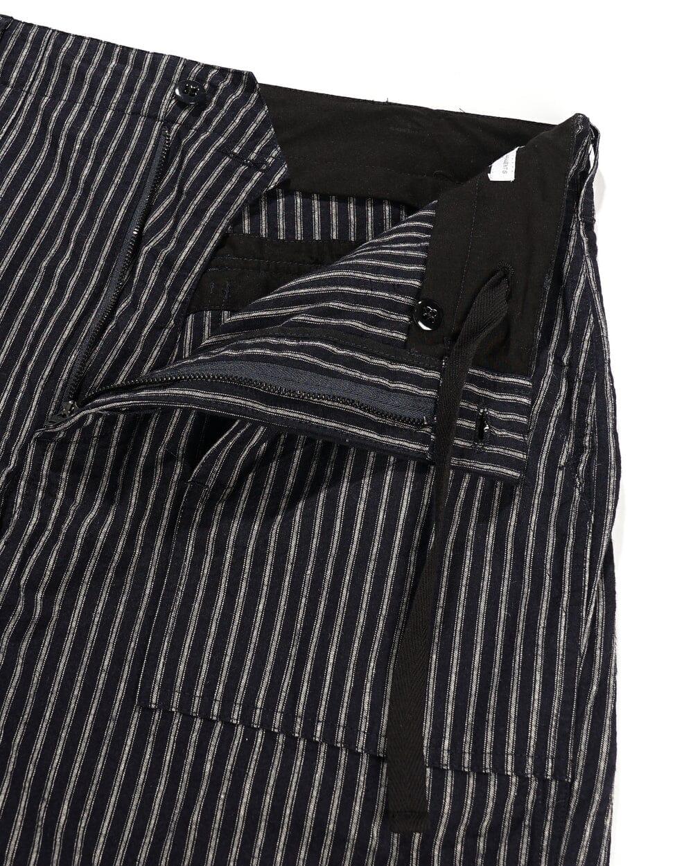 Engineered Garments - Fatigue Short Navy/Grey LC Stripe - City Workshop Men's Supply Co.