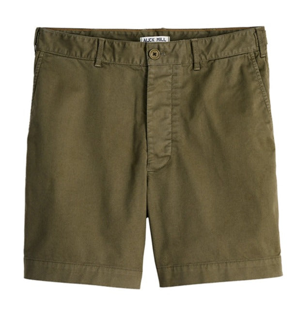 Alex Mill - Flat Front Shorts in Chino - Olive - City Workshop Men's Supply Co.