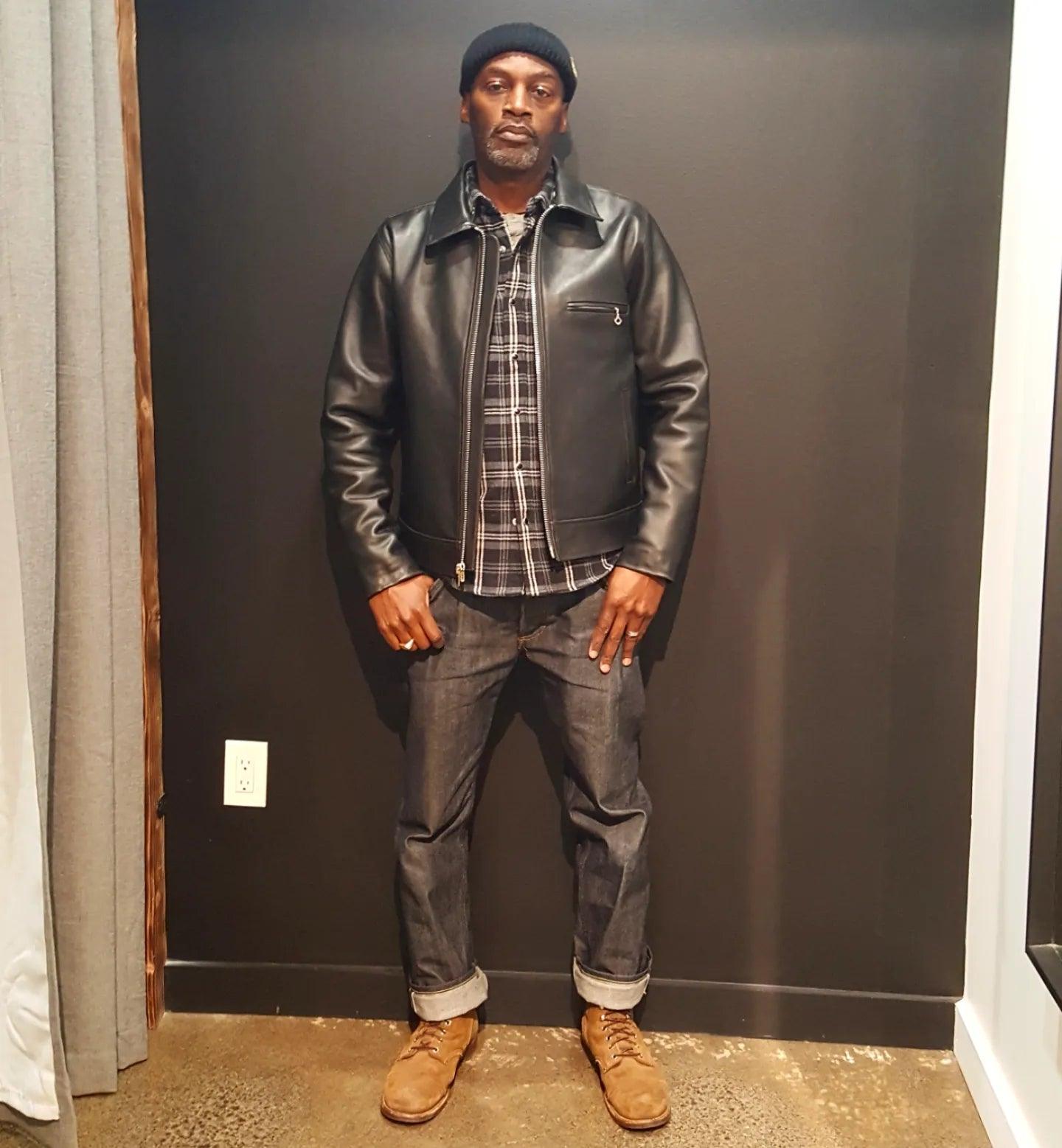 Freenote Cloth - FJ-2 Black/Tan Leather - City Workshop Men's Supply Co.