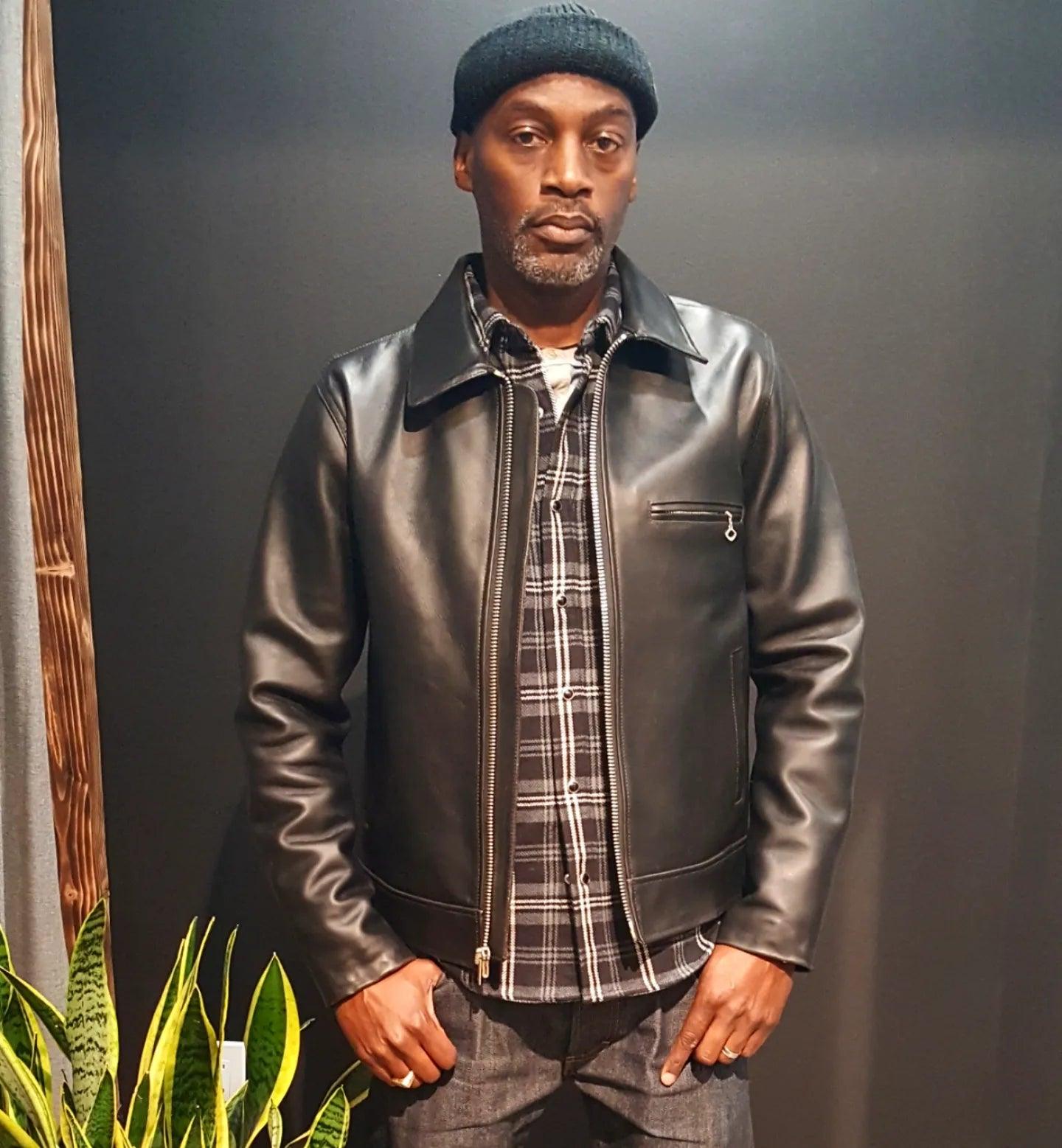 Freenote Cloth - FJ-2 Black/Tan Leather - City Workshop Men's Supply Co.