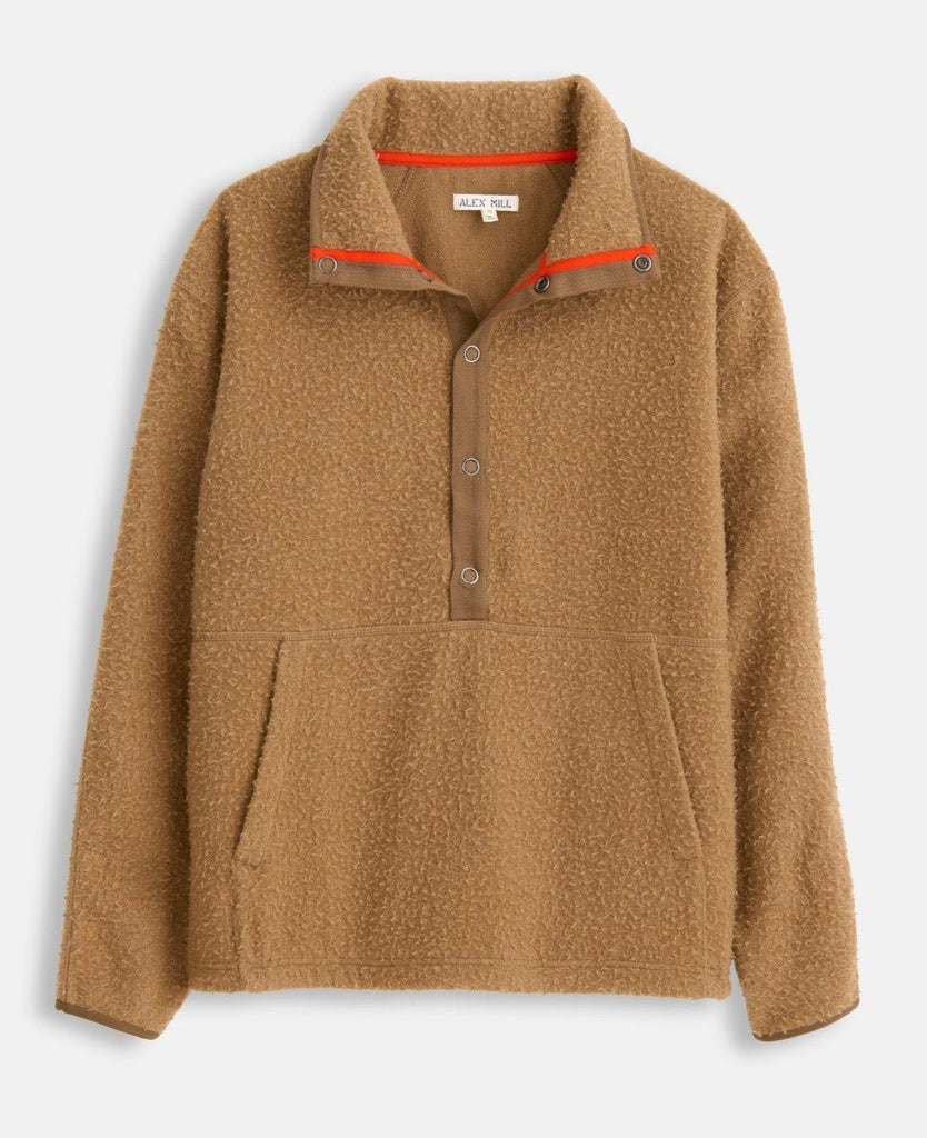 Alex Mill - Brushed Casentino Wool Popover - Camel - City Workshop Men's Supply Co.