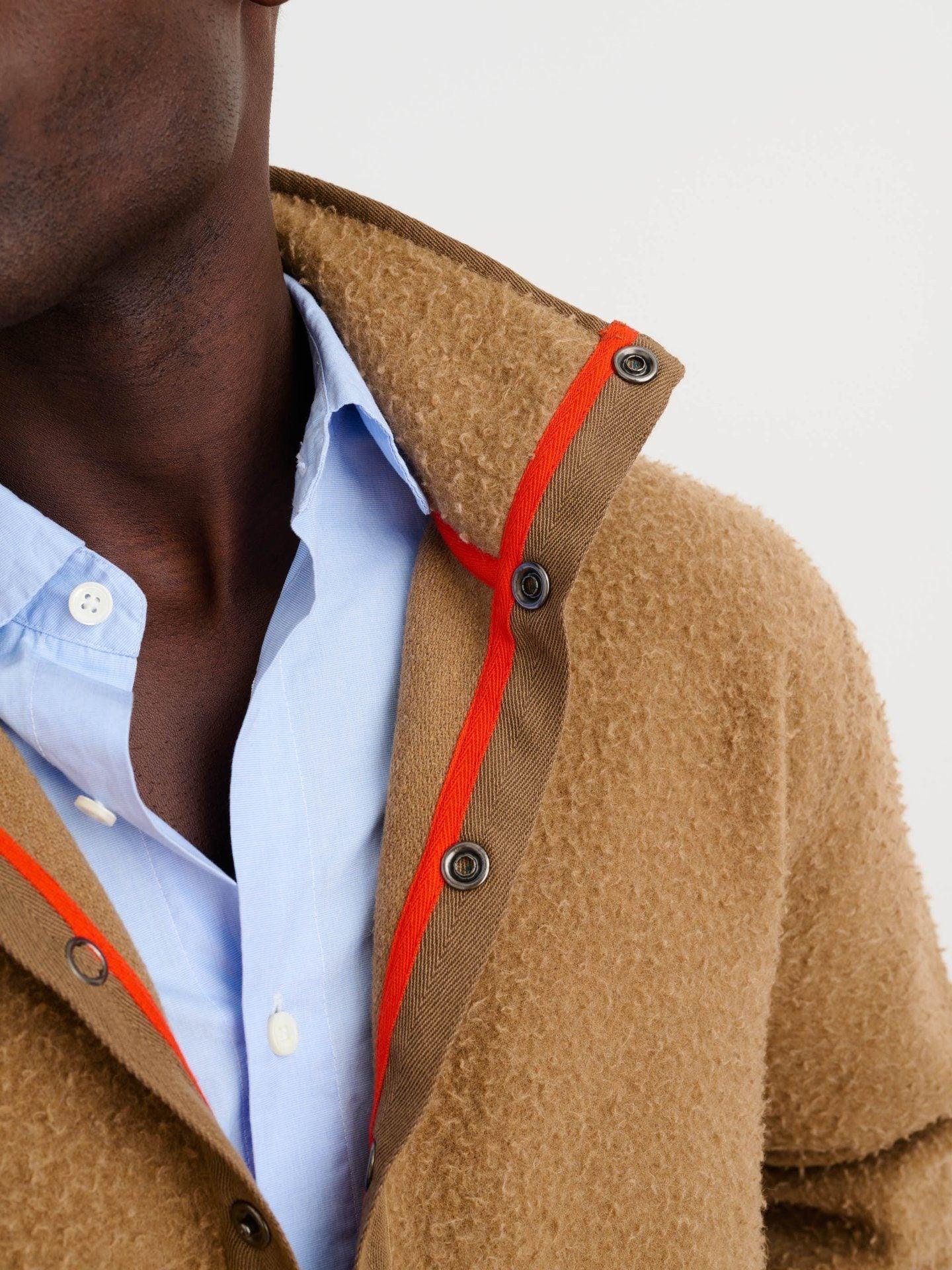 Alex Mill - Brushed Casentino Wool Popover - Camel - City Workshop Men's Supply Co.