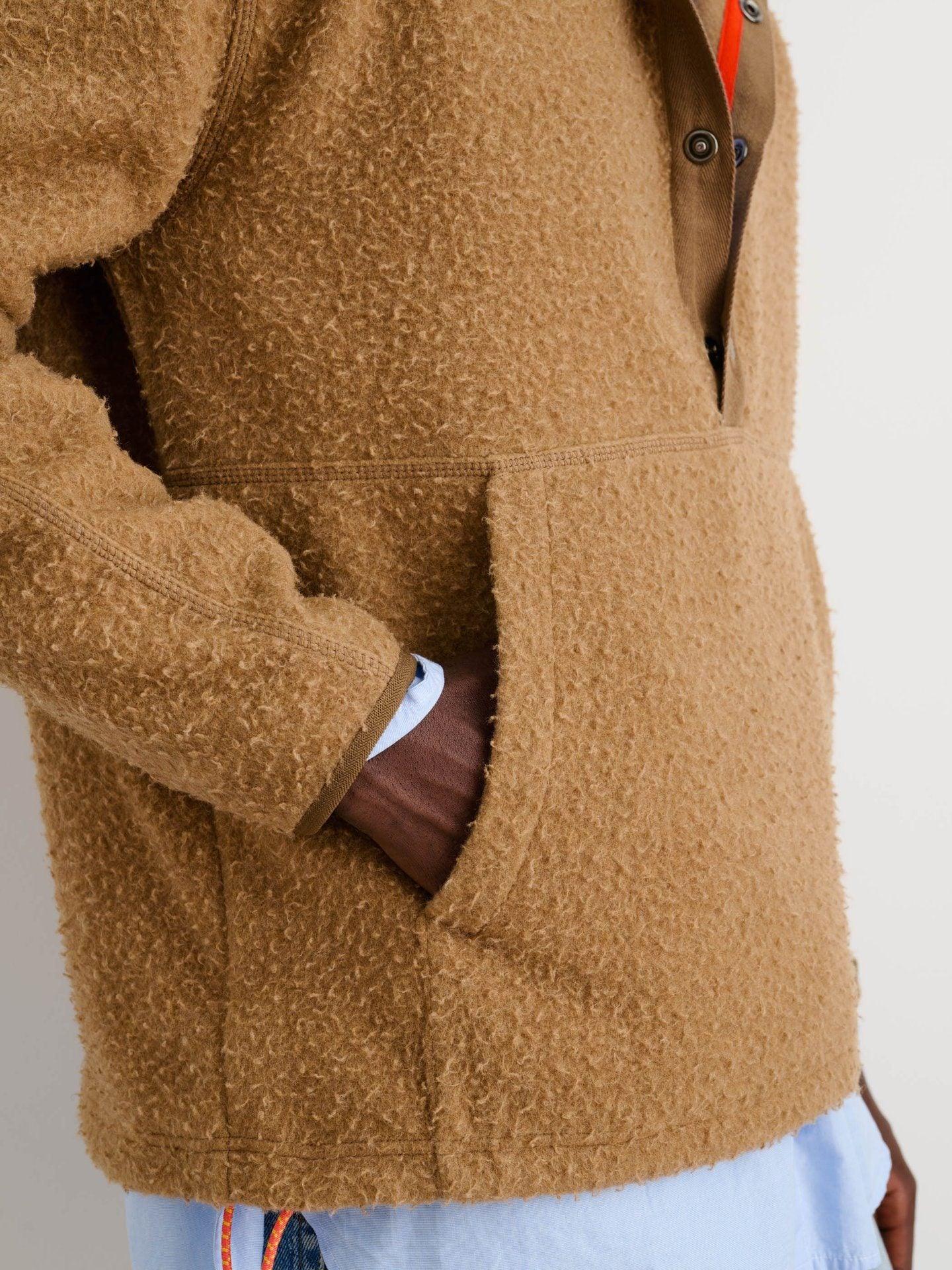 Alex Mill - Brushed Casentino Wool Popover - Camel - City Workshop Men's Supply Co.