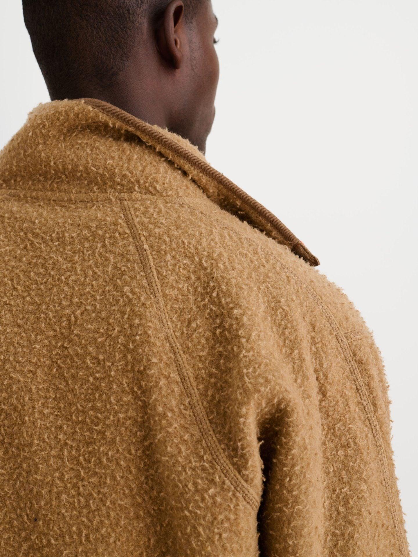 Alex Mill - Brushed Casentino Wool Popover - Camel - City Workshop Men's Supply Co.