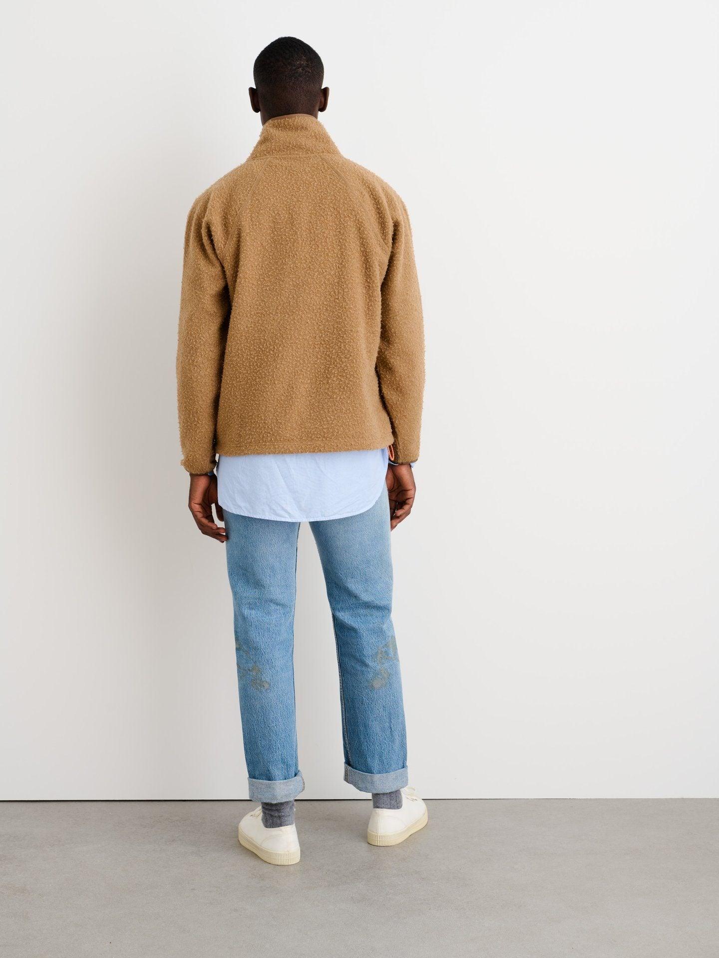 Alex Mill - Brushed Casentino Wool Popover - Camel - City Workshop Men's Supply Co.