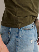 Alex Mill - Standard T-Shirt in Slub Cotton - Faded Deep Olive - City Workshop Men's Supply Co.