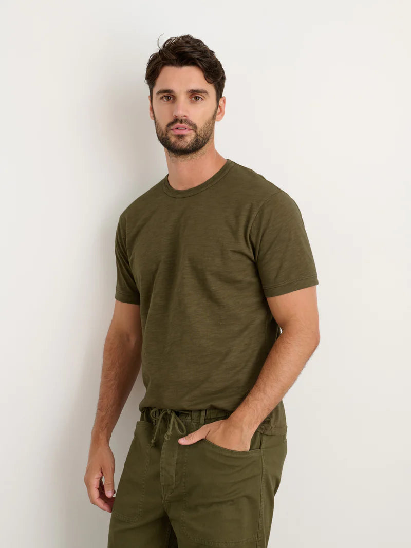 Alex Mill - Standard T-Shirt in Slub Cotton - Faded Deep Olive - City Workshop Men's Supply Co.