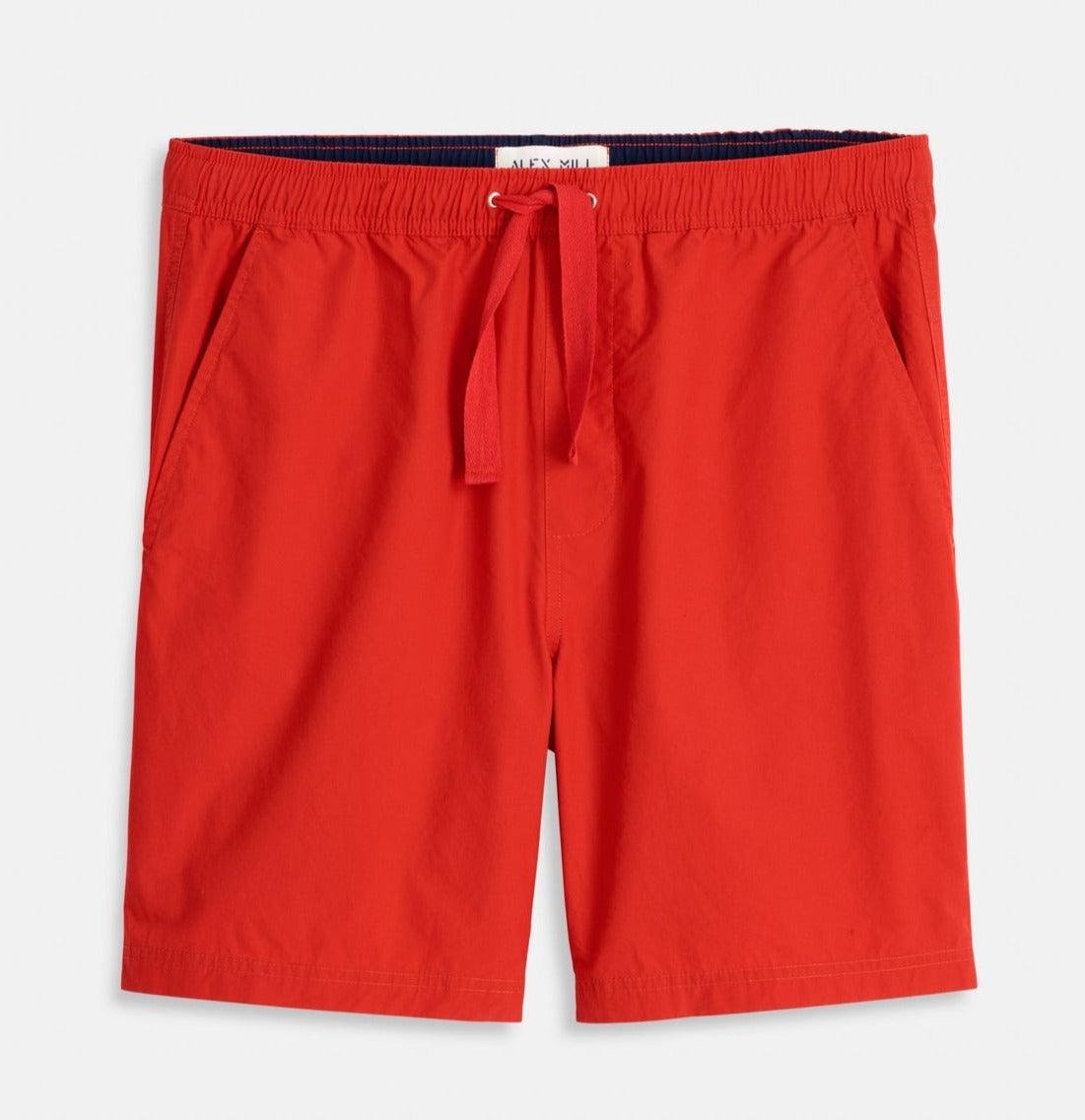 Alex Mill - Saturday Shorts in Japanese Poplin - Red/Navy - City Workshop Men's Supply Co.