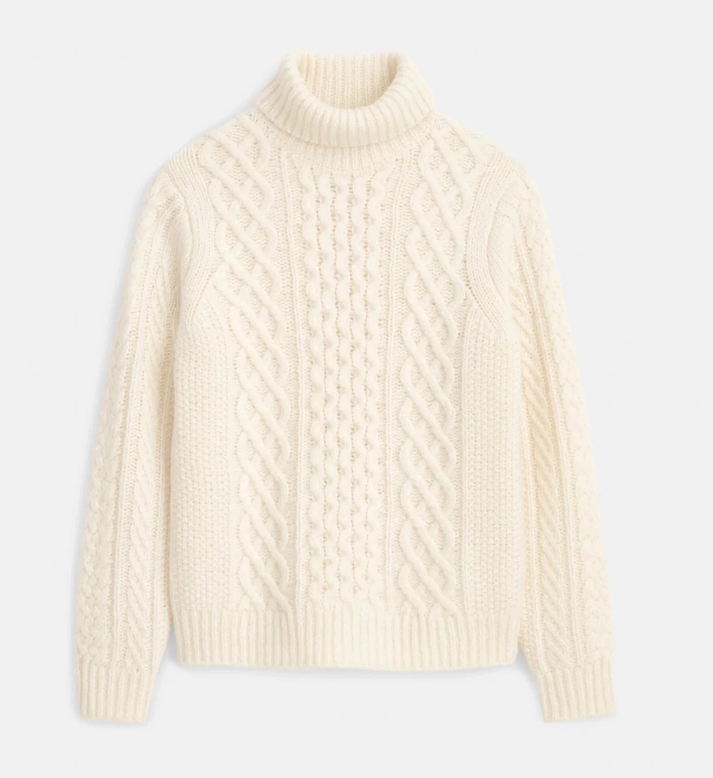 Alex Mill - Fisherman Cable Turtleneck Sweater in Ivory - City Workshop Men's Supply Co.