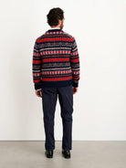 Alex Mill - Fair Isle Cardigan in Navy Multi - City Workshop Men's Supply Co.