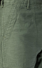 orSlow - 5032 Slim Fit Reverse Sateen Army Fatigue Pant in Olive - City Workshop Men's Supply Co.