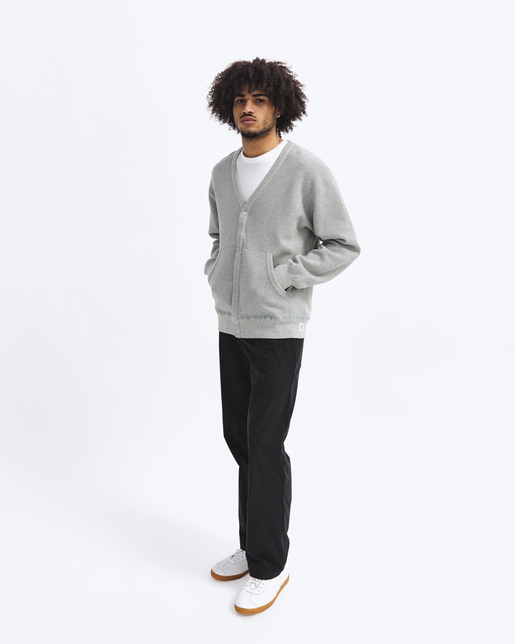 Reigning Champ - Flatback Thermal Cardigan - Heather Grey - City Workshop Men's Supply Co.