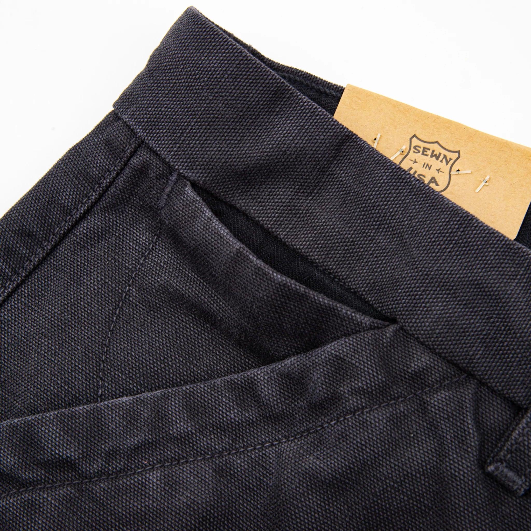 Freenote Cloth - Workers Chino Slim Fit 14oz Slub Black - City Workshop Men's Supply Co.