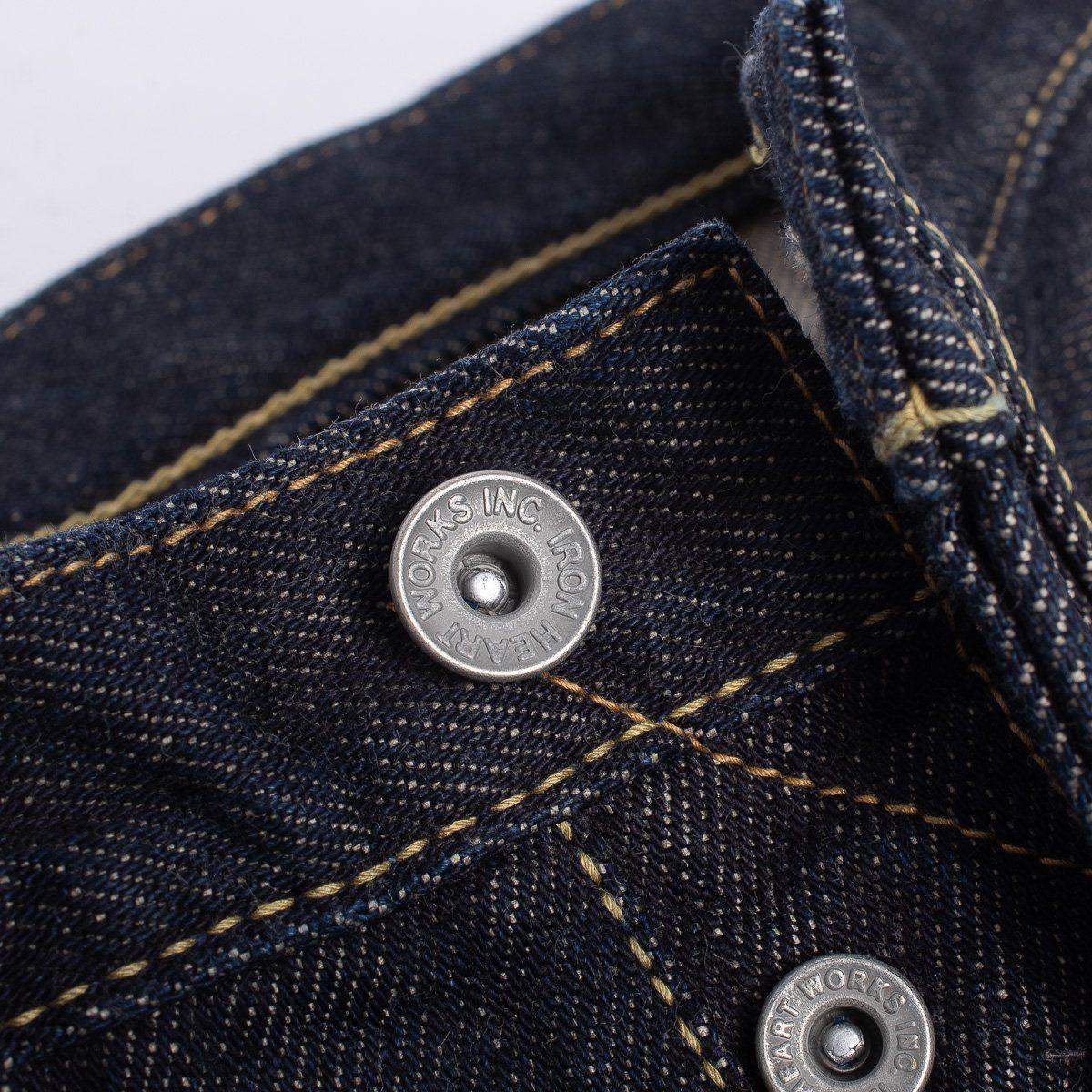 Iron Heart - IH-555S-21 - 21oz Selvedge Denim Super Slim Jeans - Indigo - City Workshop Men's Supply Co.