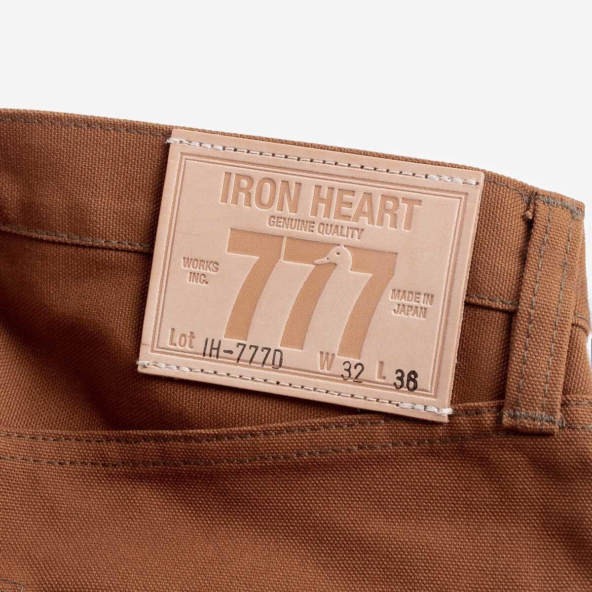 Iron Heart - IH-777D - 17oz Duck Slim Tapered Cut Jeans - Brown - City Workshop Men's Supply Co.
