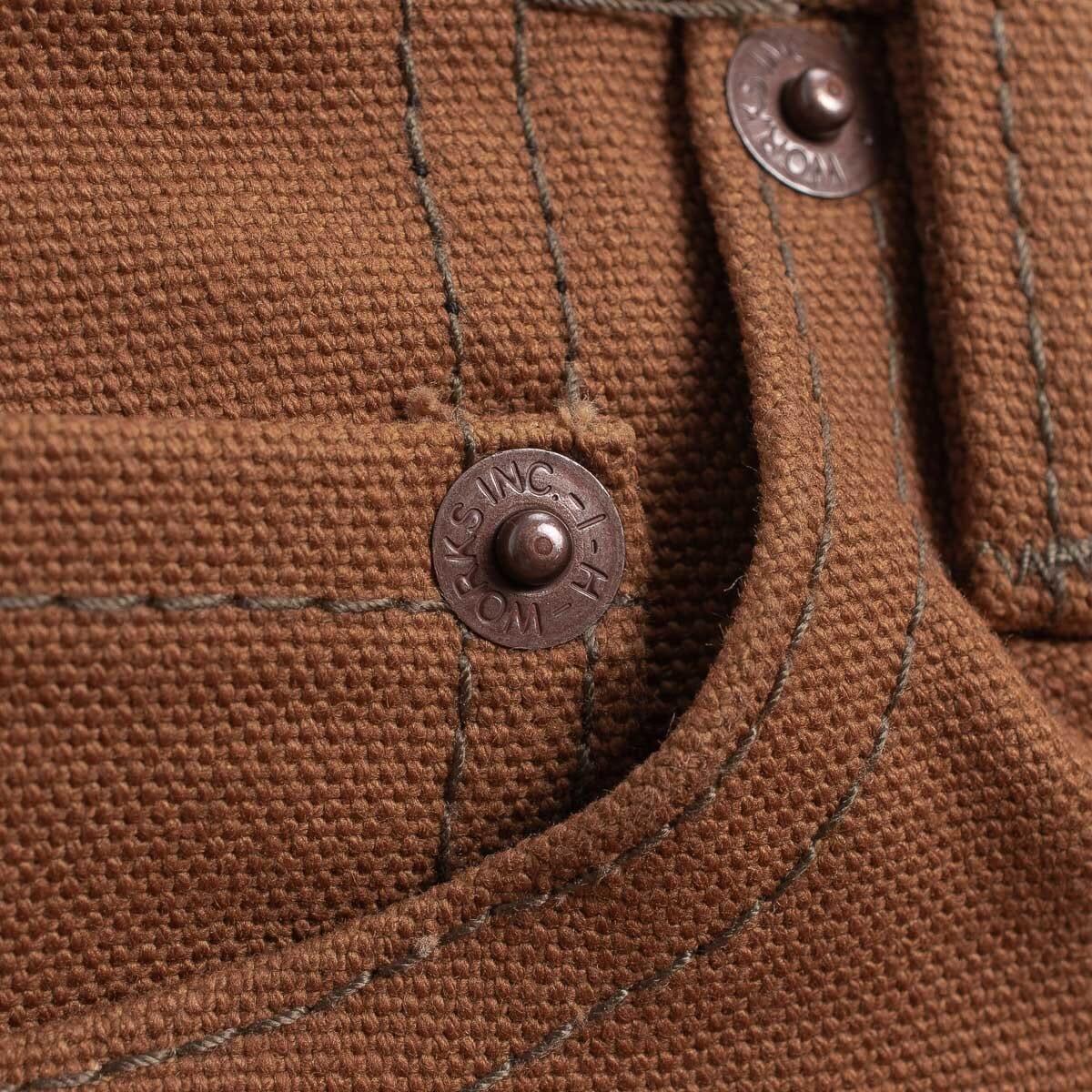 Iron Heart - IH-777D - 17oz Duck Slim Tapered Cut Jeans - Brown - City Workshop Men's Supply Co.