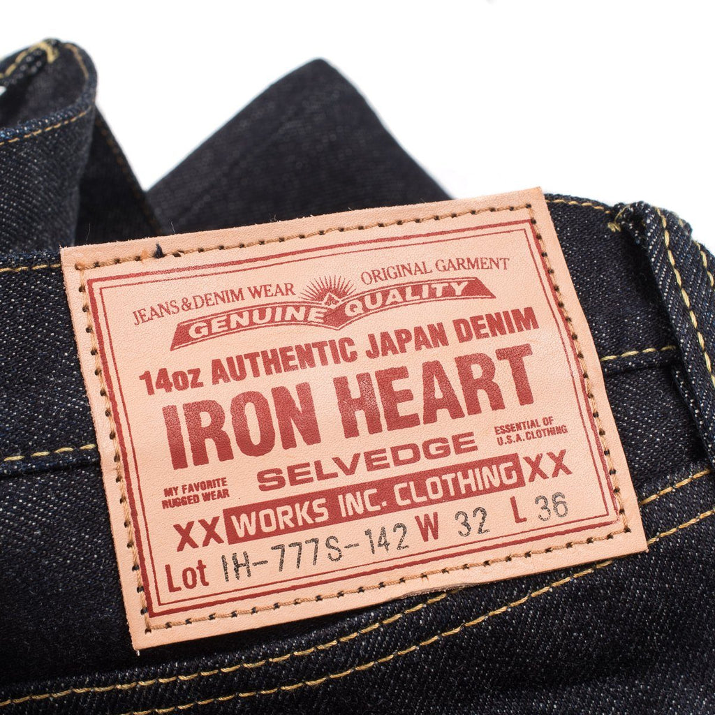 Iron Heart IH-777S-142 14oz Selvedge Denim Slim Tapered Jeans - Indigo - City Workshop Men's Supply Co.