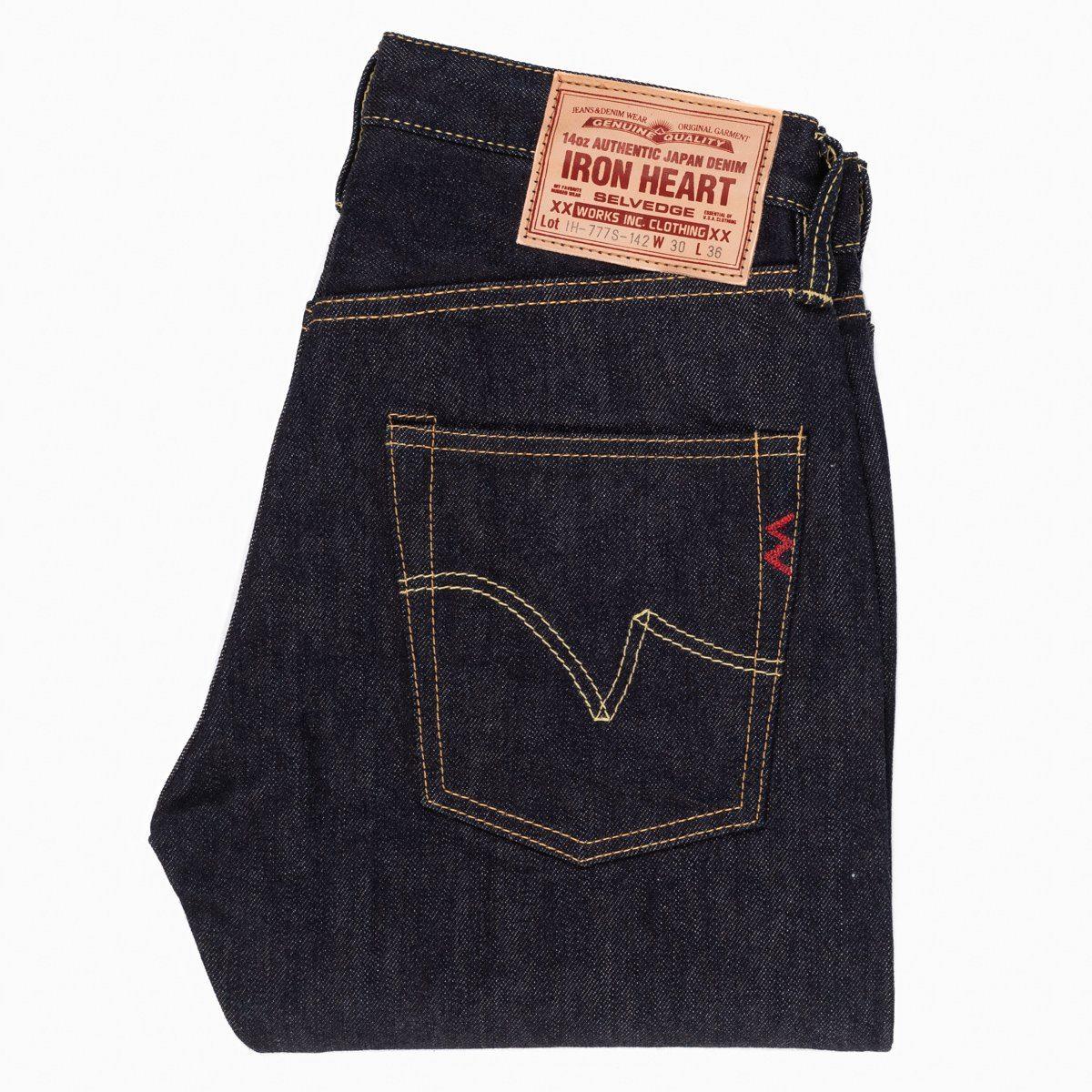 Iron Heart IH-777S-142 14oz Selvedge Denim Slim Tapered Jeans - Indigo - City Workshop Men's Supply Co.