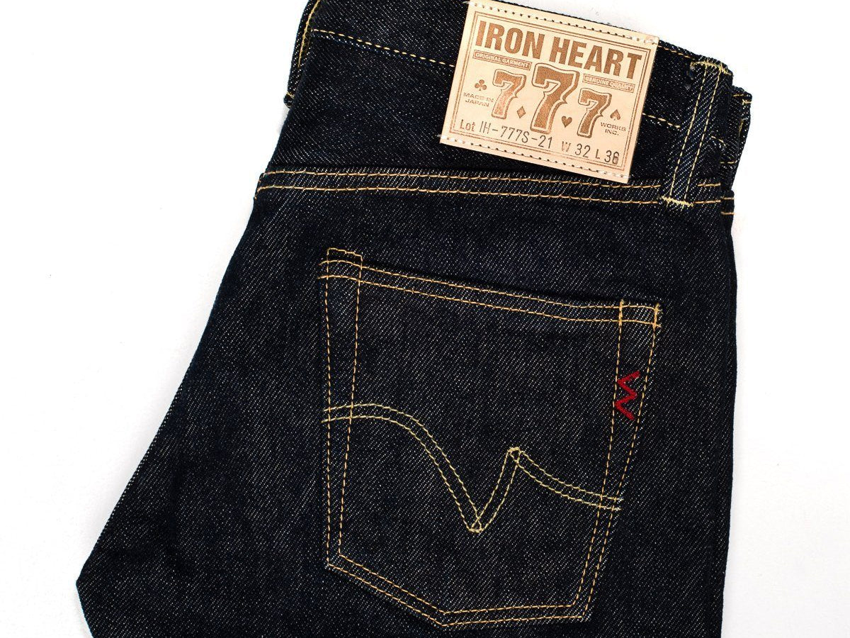 Iron Heart 21oz IH-777S-21 Selvedge Denim Super Slim Tapered Jeans - Indigo - City Workshop Men's Supply Co.